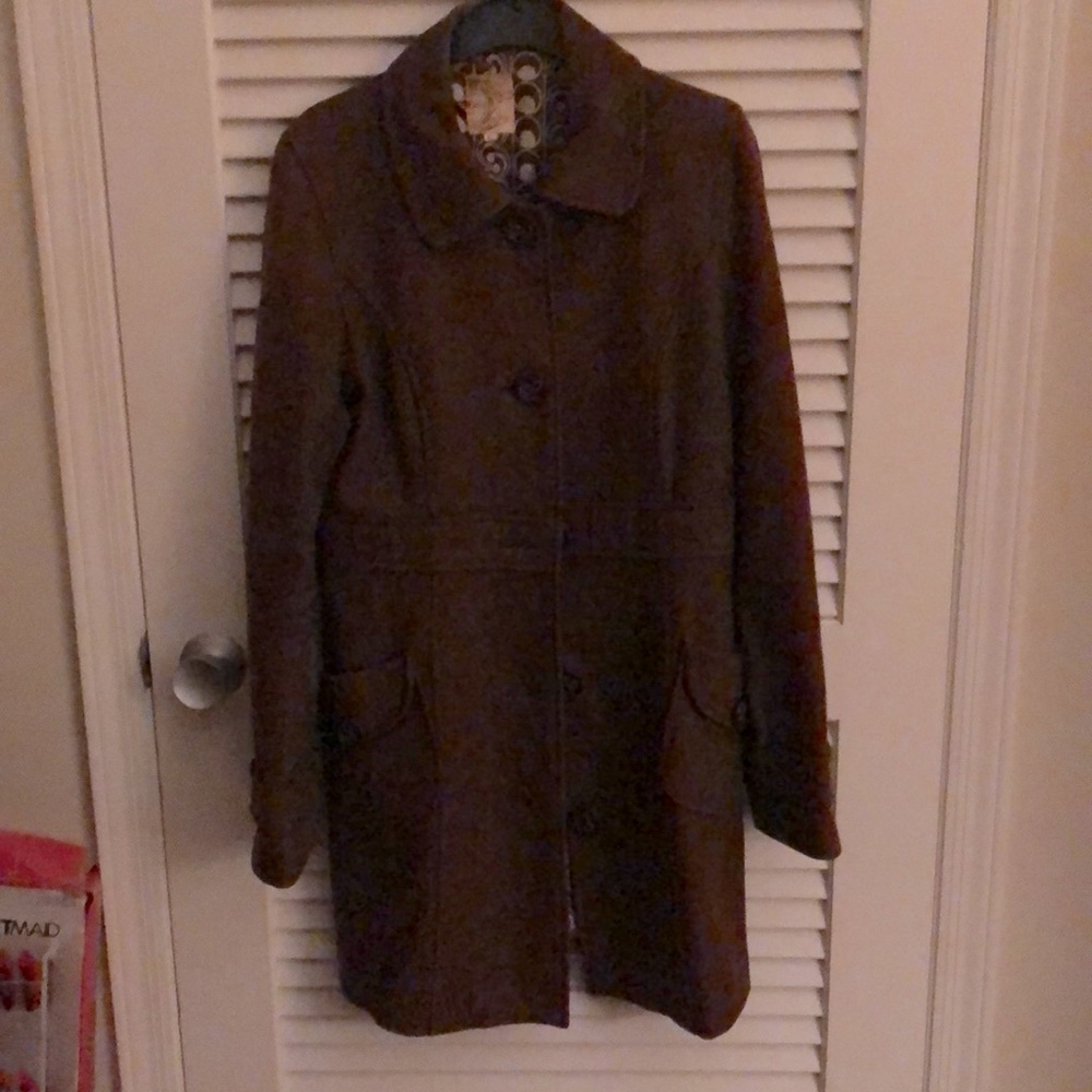 Dark brown pea coat size small by Nordstrom